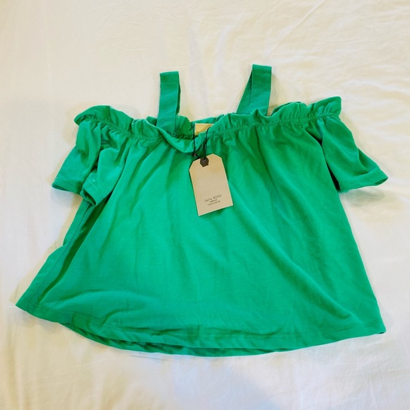 Zara Other - Zara**Cold Shoulder Green Top**Age 9-10**$36